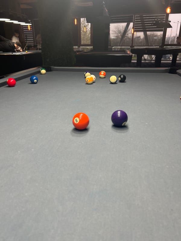 Pool game in progress at Plovdiv entertainment venue