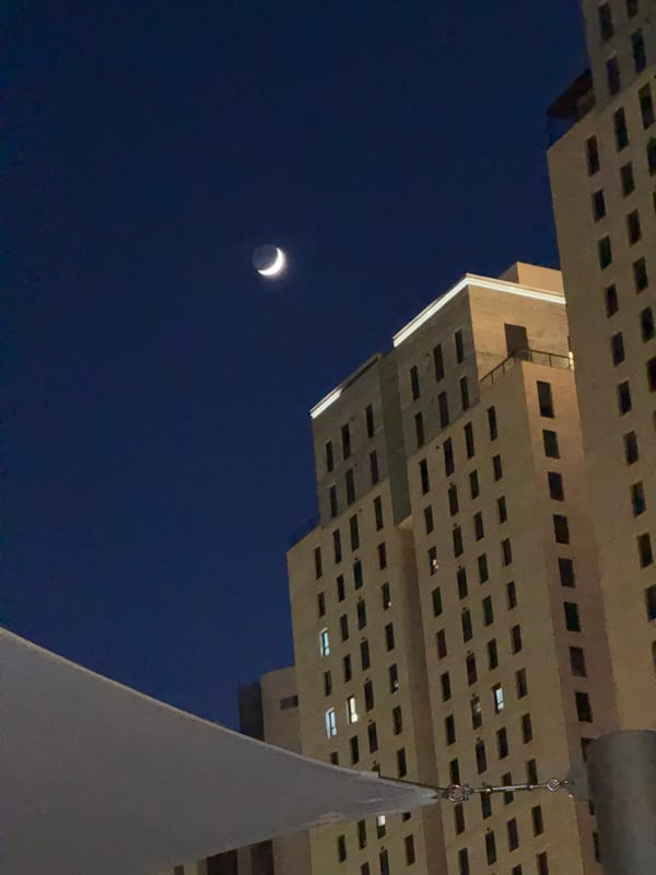 Playground evening in Netanya as day turns to night