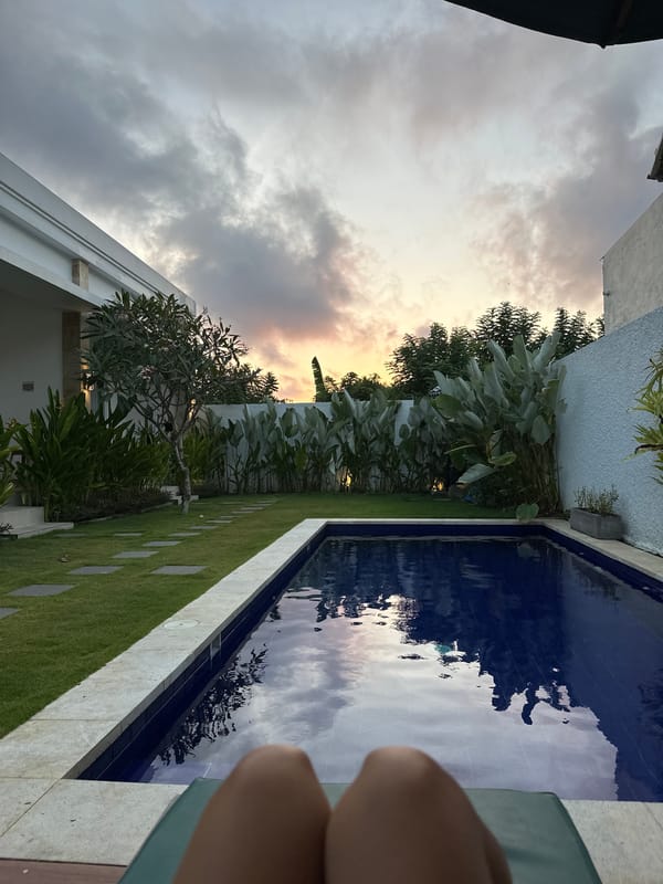 Poolside downtime at a Bali villa, Kuta Selatan