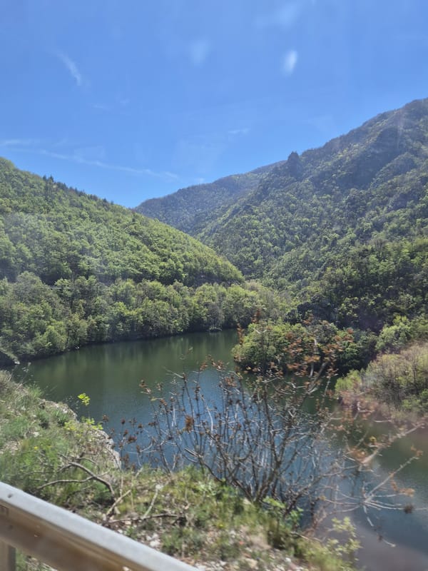 Serene mountain landscape with water body documented in Mihalkovo
