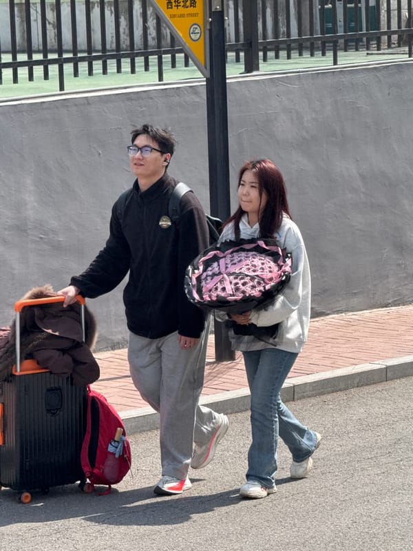 Early morning street activity observed in Zhongtun, China