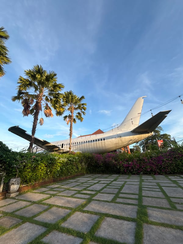 Repurposed Boeing 737 'JetPlane House' photographed in Kuta Indonesia