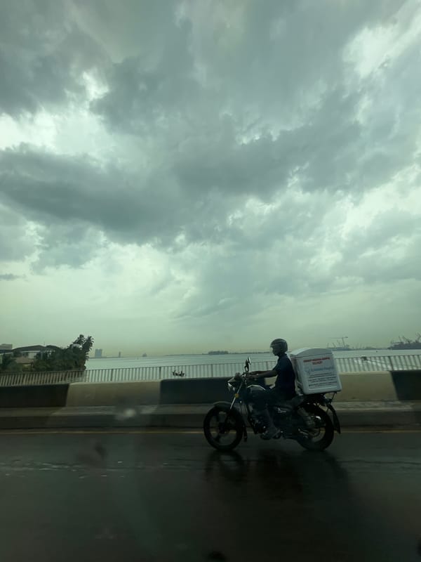 Medical courier delivers samples via motorcycle in Ikoyi