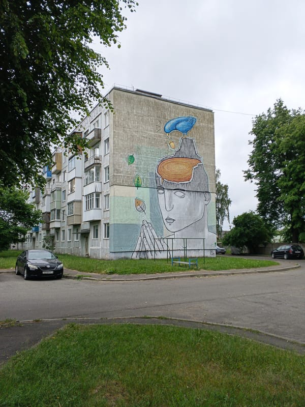 Morning walk documented through residential Baranavichy, Belarus neighborhoods