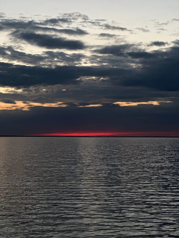 Sunset lake scene documented in Kokshetau, Kazakhstan