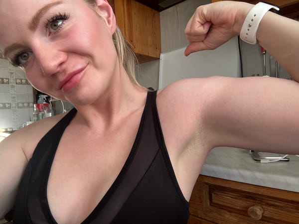 Woman documents morning routine with skincare, workout gear in Saint Petersburg