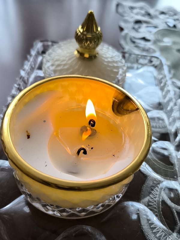 Cozy home details — pets, décor, and candles in Klaipėda