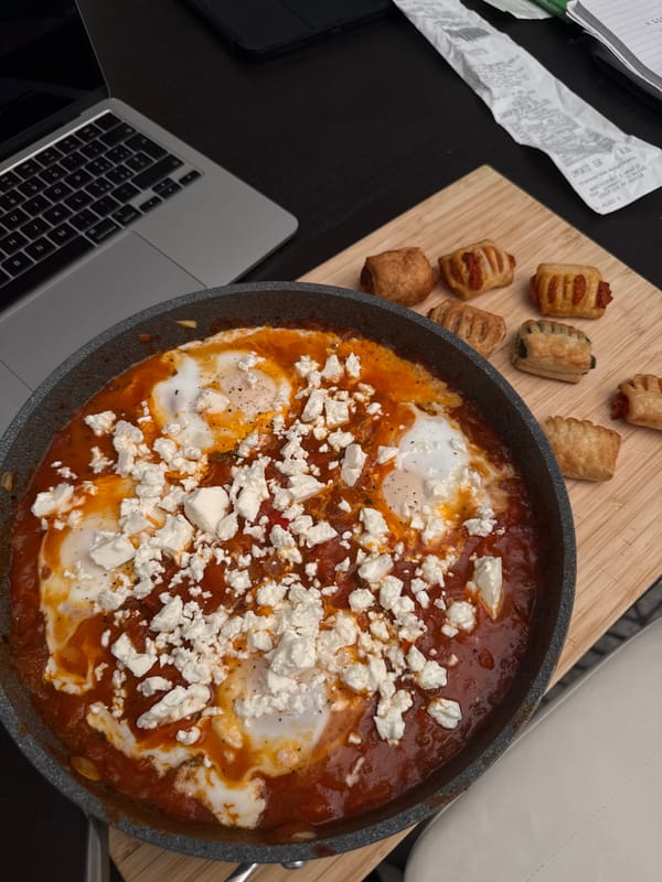 Home cook prepares shakshuka dish in Milan kitchen