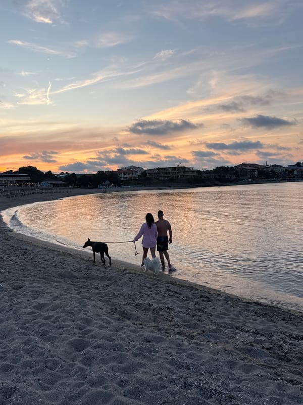Sunset beach gathering documented in Tsarevo, Bulgaria