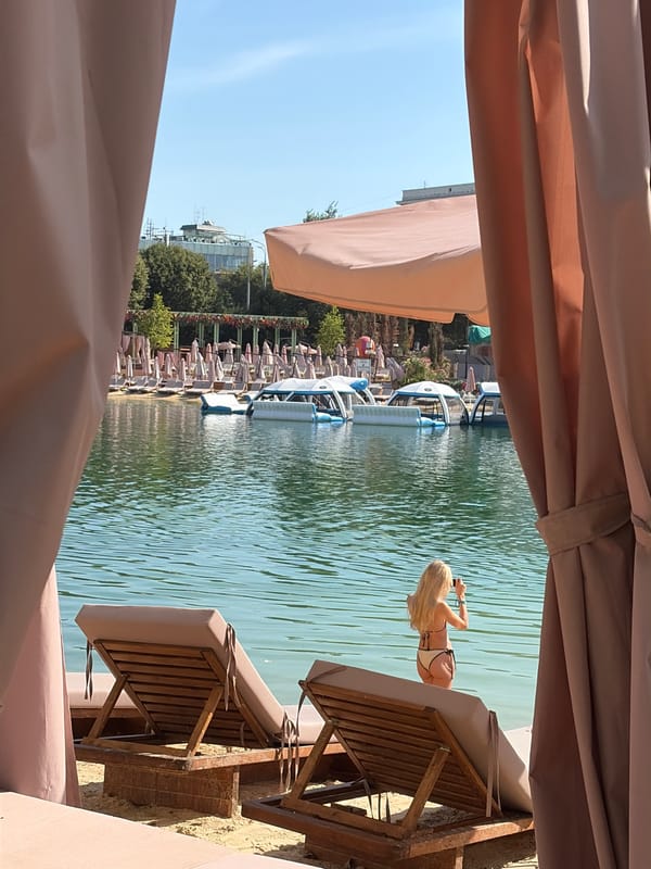 Moscow outdoor venue decked out for a summer event