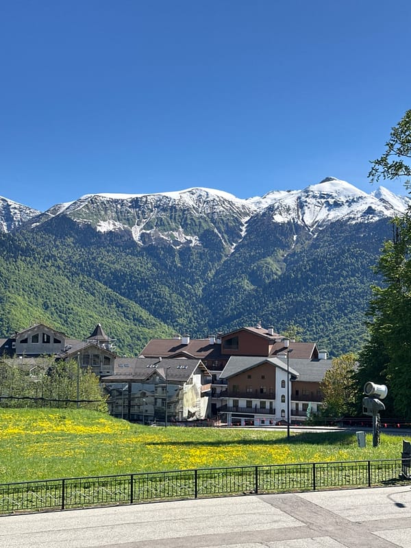 Clear mountain views documented at Estosadok ski resort