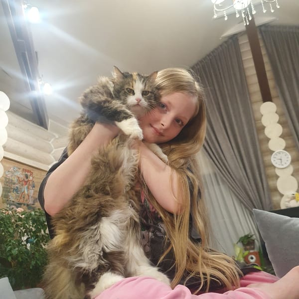 Young woman photographed at home in Chaikovsky, Russia