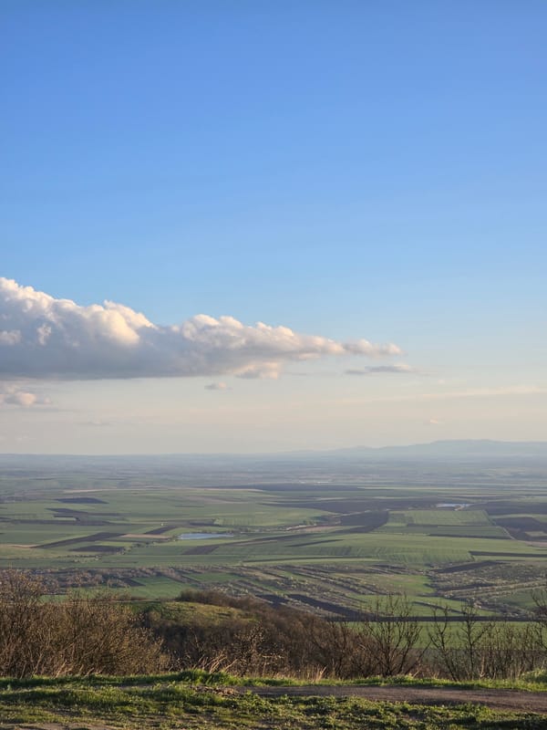 Rural landscapes and Buzludzha Monument documented near Pobeda, Bulgaria