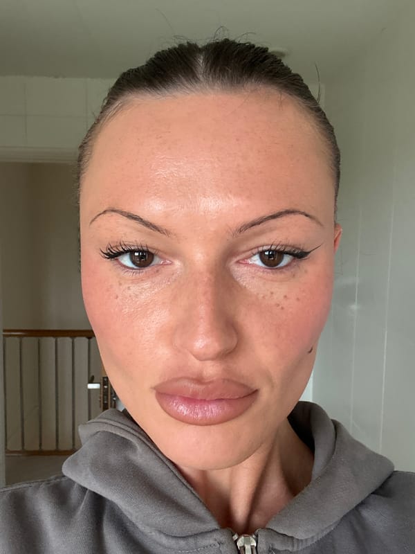 Woman documents makeup routine in Wealden portrait session