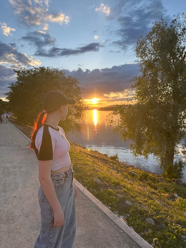 Sunset moments captured along Volga River in Engels, Russia