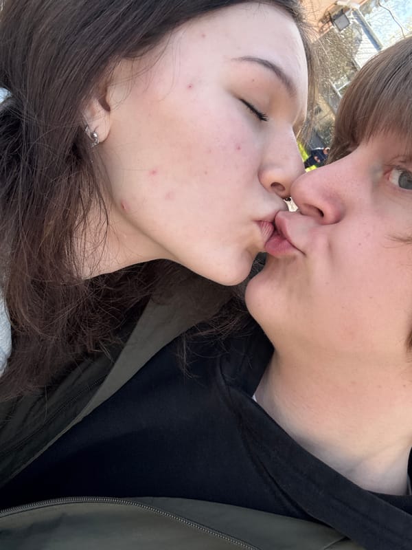 Young couple shares intimate moment in Vsevolozhsk, Russia