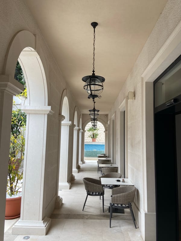 Tourist documents luxury resort and city scenes in Budva