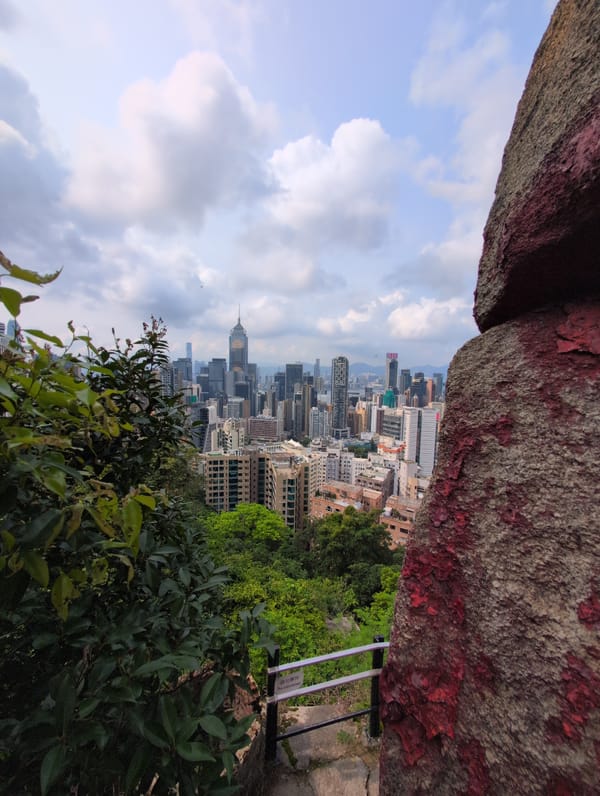 Morning cityscape views captured from elevated Hong Kong vantage point