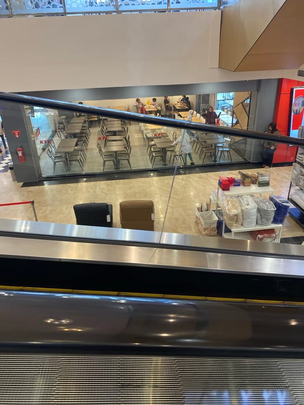 Inside a Banda Aceh mall and supermarket on a busy morning