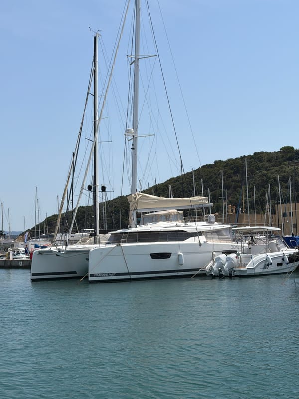 Punta Ala marina on a sunny summer morning