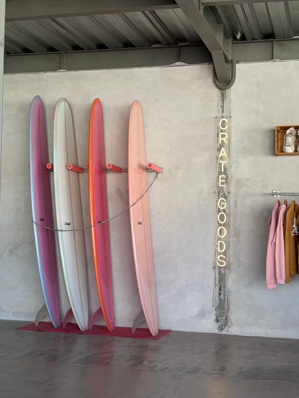 Laid-back café scene at a surf-styled spot in Mengwi, Bali