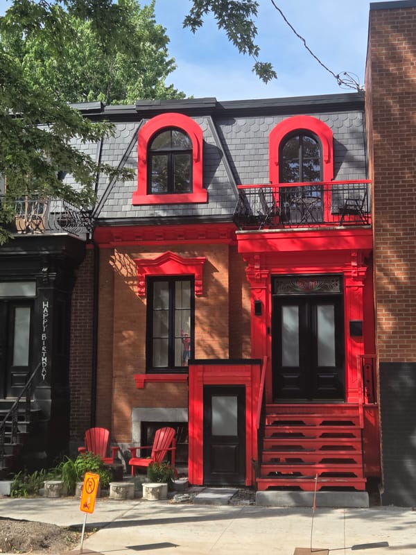 Montreal neighborhood buildings documented in evening photography session