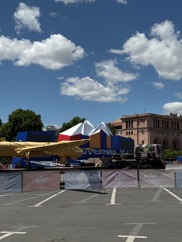 Military parade preparations underway in Yerevan's Republic Square