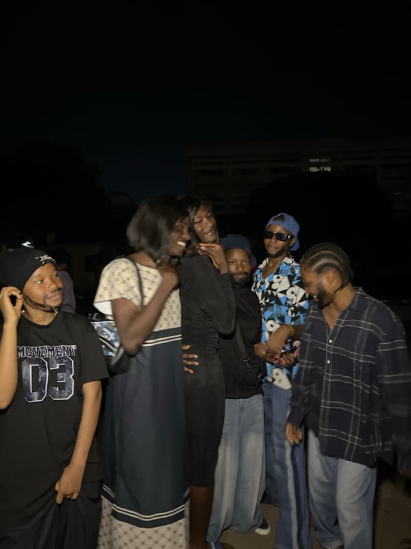 Late-night social gathering in Jos, Nigeria