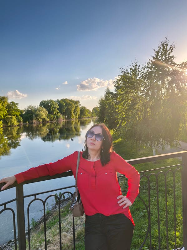 Golden-hour evening along the waterways of Korenovsk