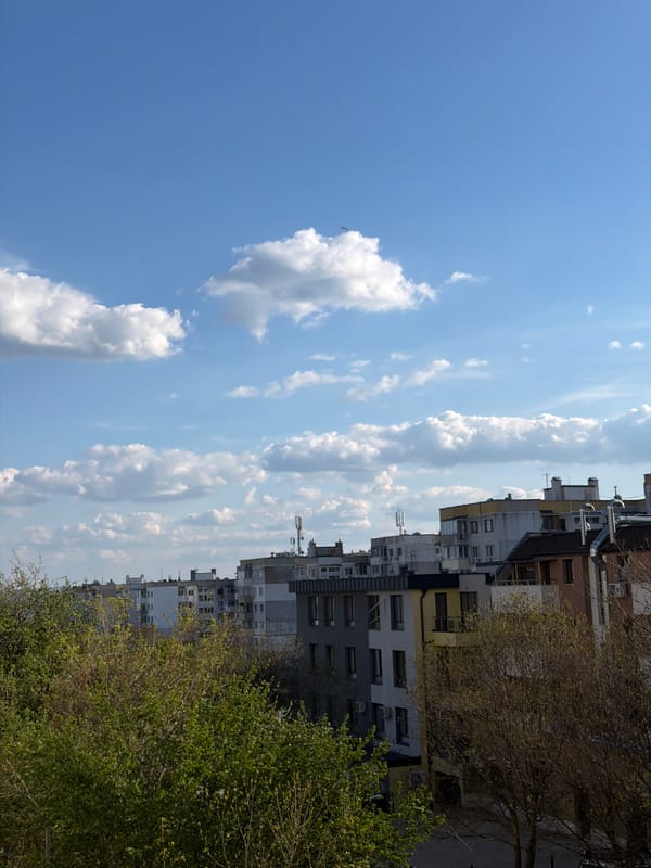 Spring day urban landscape documented in Varna, Bulgaria