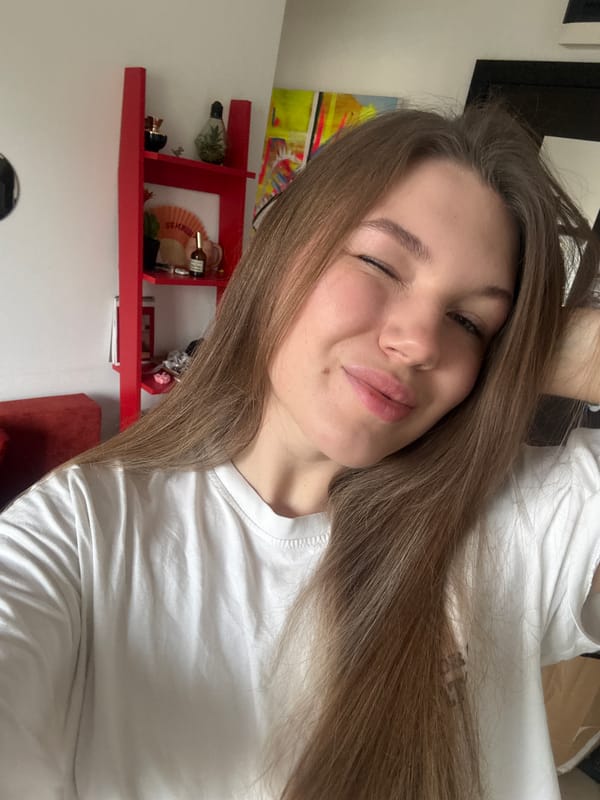 Woman takes winking selfie in Belgrade suburb