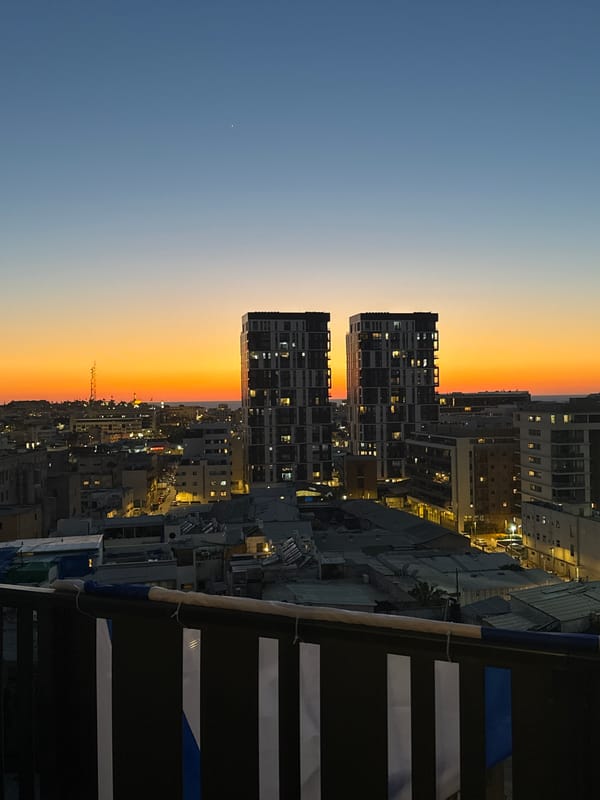 Tel Aviv sunset skyline captured by witness