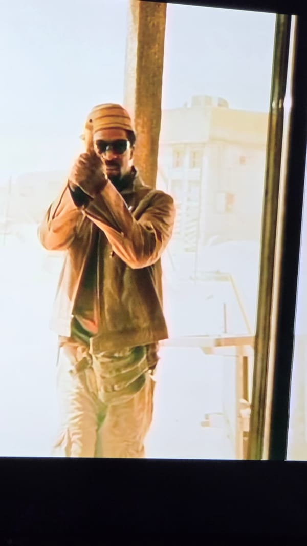 Tactical gear and cinematic staging in an industrial Batumi setting
