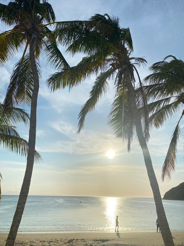 Evening beach scene documented in Juan Griego, Venezuela
