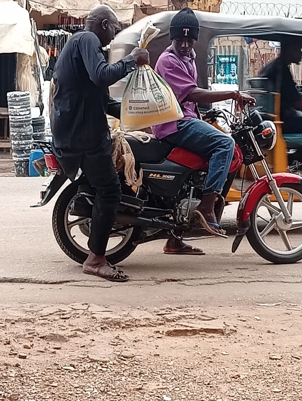 Morning commerce activity observed in Maiburiji, Nigeria