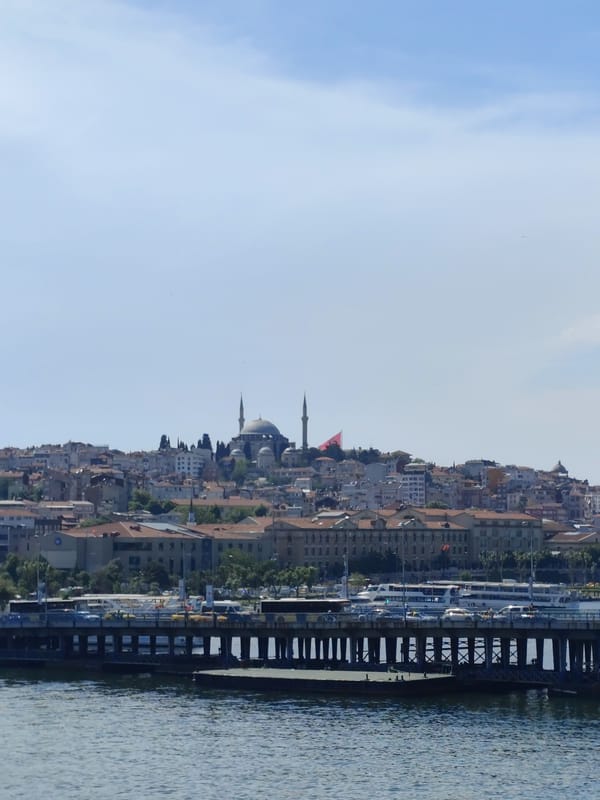 Istanbul waterfront view captured from Beyoğlu district