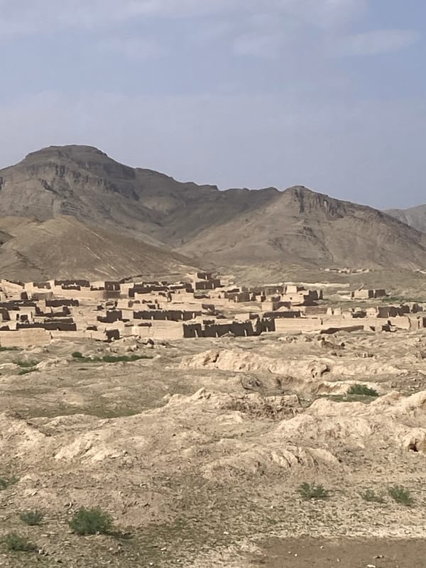 Traditional hillside village documented in mountainous Pakistan region