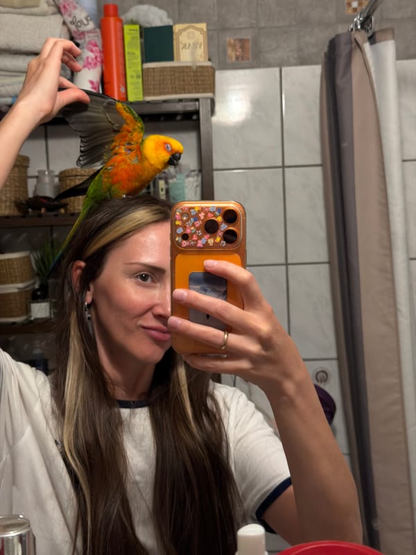Person Takes Mirror Selfie in Khimki Bathroom