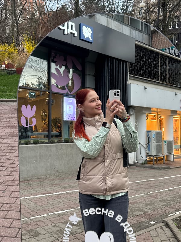 Woman browses figurine shop, takes selfies in Ovoshchnoy, Russia
