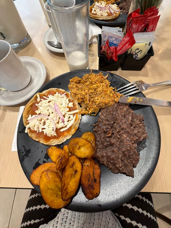 Traditional Mexican meal documented in Tuxtepec