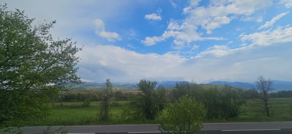 Rural landscape views documented in Maritsa, Bulgaria countryside
