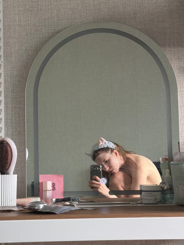 Skincare and selfies during a relaxed morning routine in Dongducheon-si