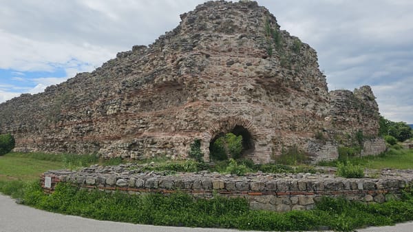 Ancient fortress wall documented in Hisarya, Bulgaria