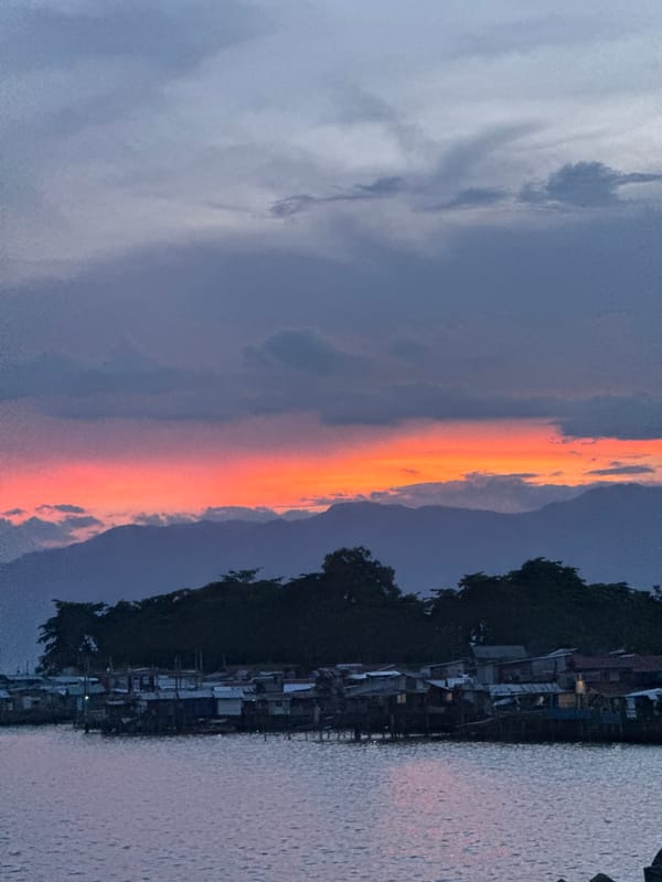 Davao City waterfront sunset captured by multiple witnesses