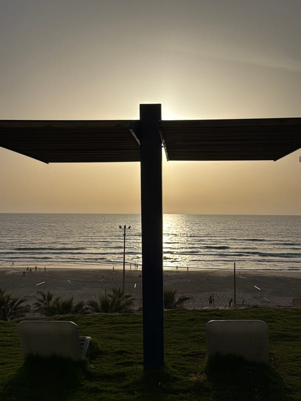Afternoon seaside leisure documented in Rishon LeZion, Israel