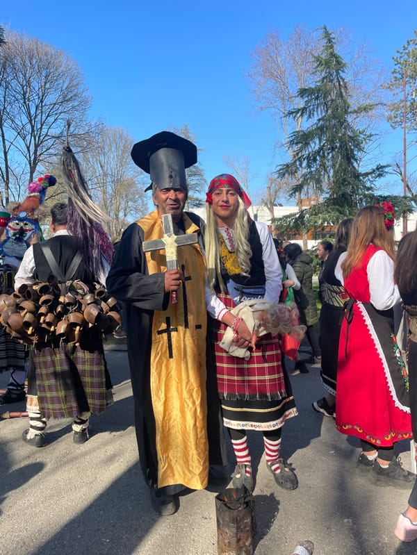 Traditional Kukeri festival celebrates in Yambol, Bulgaria