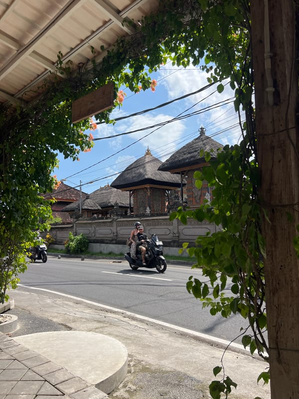 Morning street life documented in Mengwi, Indonesia