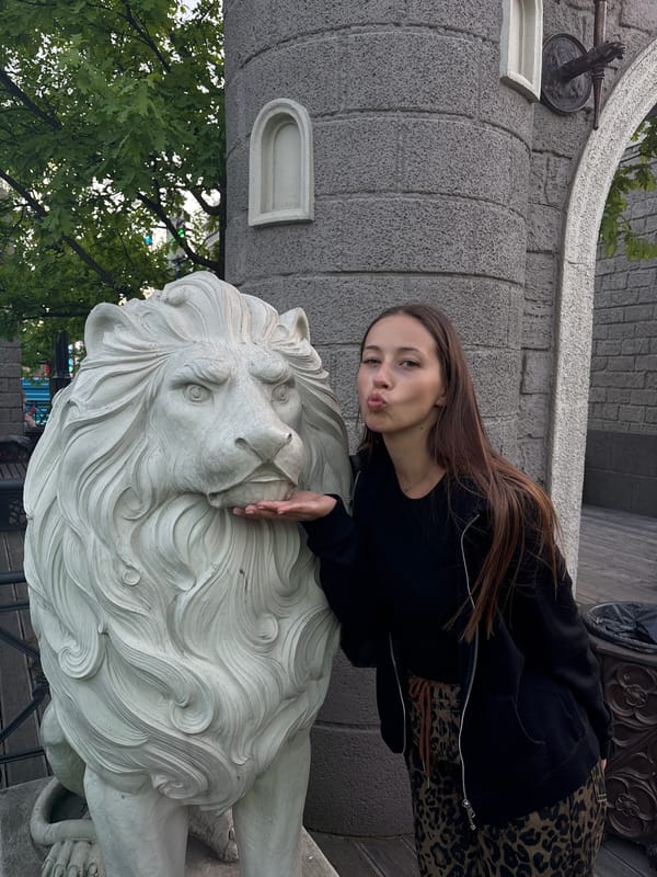 Visitor documents castle-themed entertainment complex scenes in Moscow