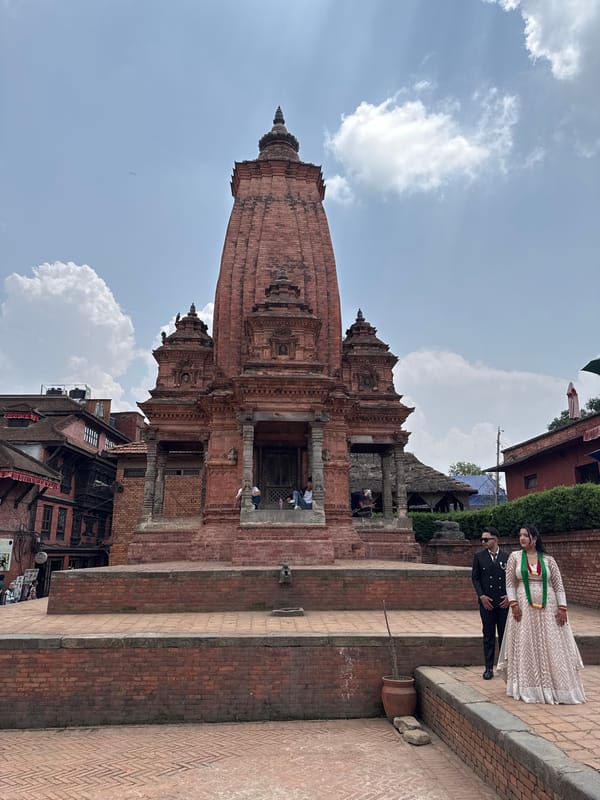 Morning walk through historic Bhaktapur temples and streets documented