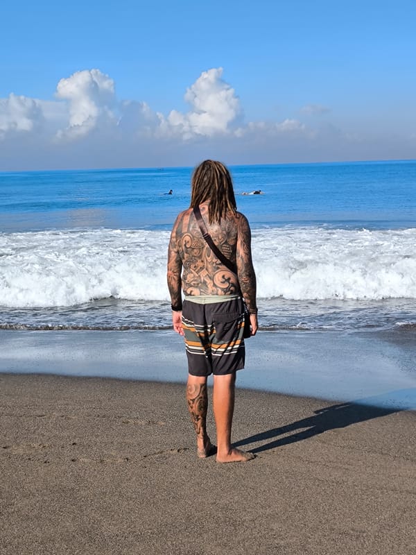 Swimming prohibition flags posted on Indonesian beaches